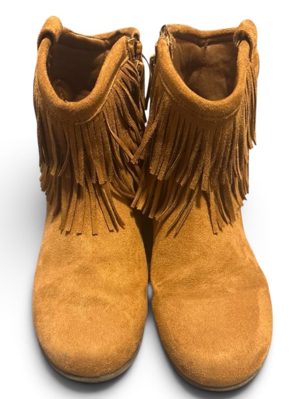 Kohl's Girls' Fringe Suede Ankle Boots - Tan